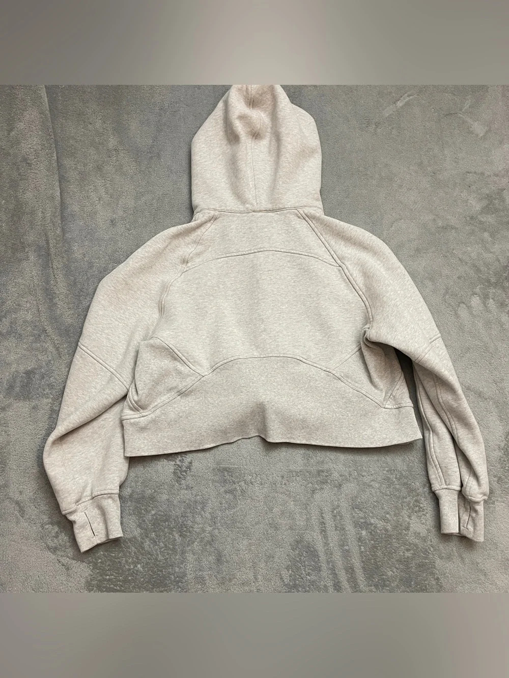 Lululemon Scuba Oversized 1/2 Zip Hoodie Heathered Core Ultra Light Grey M/L